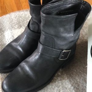Frye black moto boot